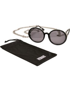 Urban Classics Accessoires Sluneční brýle Cannes s řetízkem černé