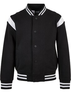 Urban Classics Kids Chlapecká vložka College Sweat Jacket černo/bílá