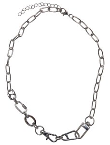 Urban Classics Accessoires Stříbrný náhrdelník s různým zapínáním