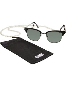 Urban Classics Accessoires Sluneční brýle Crete s řetízkem černo/zelené