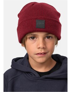 Urban Classics Kids Logopatch Beanie Kids 2-Pack uhlí+bordó