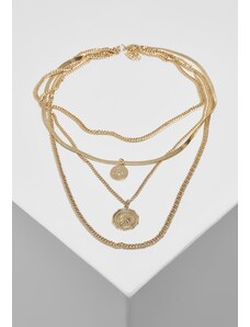 Urban Classics Accessoires Zlatý náhrdelník s plochým vrstvením