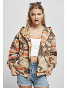 UC Ladies Dámská oversized bunda Camo Parka s cihlovou maskou