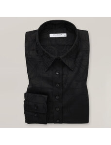 Willsoor Dámská žakárová košile černé barvy 15887