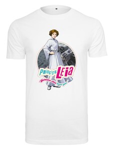 Merchcode Bílé tričko s logem Star Wars Leia