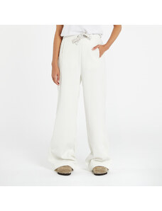 Dámské tepláky Calvin Klein Jeans Tape Wide Leg Jogger Pants White