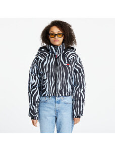 Tommy Hilfiger Dámská péřová bunda Tommy Jeans Cropped Zebra Alaska Jacket Blue