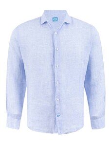 Panareha Men's Vichy Linen Shirt KRABI blue