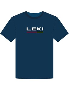 Pánské triko LEKI Logo T-Shirt LEKI - true navy blue-white