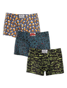 3PACK pánské boxerky Styx art klasická guma vícebarevné (3Q12672)