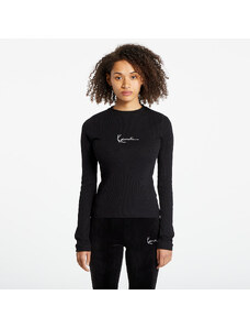 Dámské tričko Karl Kani Small Signature Rib LS Black