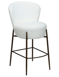 ​​​​​Dan-Form Bílá bouclé barová židle DAN-FORM Orbit 68 cm