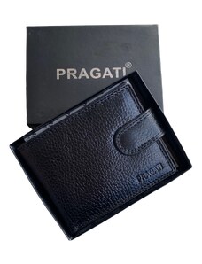 malá pánská kožená peněženka s přezkou pragati černá