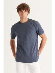 AC&Co / Altınyıldız Classics Men's Lacquer Melange Slim Fit Slim Fit Crew Neck Cotton T-Shirt
