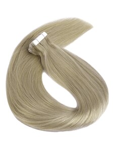 Vlasové PU pásky tape in na prodlužování vlasů 60cm světlá šedá