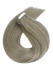 Vlasové PU pásky tape in na prodlužování vlasů 60cm šedá