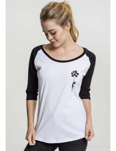 Merchcode Ladies Dámské brandalised - Banksy´s Graffiti Balloons Raglan Tee wht/blk