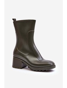 Kesi Dámské matné polokozačky Galoshes Dark Green Bertaida