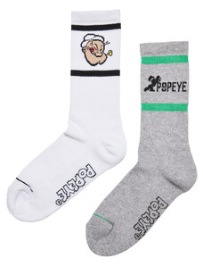 Merchcode Accessoires Popeye Socks 2-Pack heathergrey/white