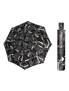 Doppler Magic Fiber Scribble Black dámský plně automatický deštník