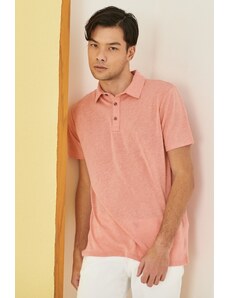ALTINYILDIZ CLASSICS Pánské suché růžové slim fit slim fit polo neck jednobarevné ležérní tričko.