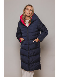 Dámský zimní kabát RINO & PELLE Keila modro-růžový