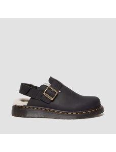 Dr.Martens Jorge II Faux Fur Lined Mules Black Archive Pull Up DM31264001