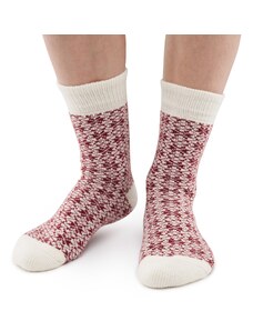 Vlnka Vánoční ponožky Merino červená