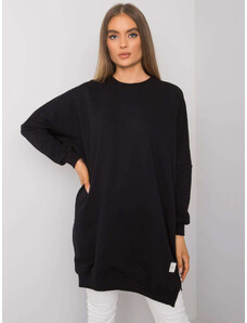 Fashionhunters RUE PARIS Černé bavlněné šaty pro ženy
