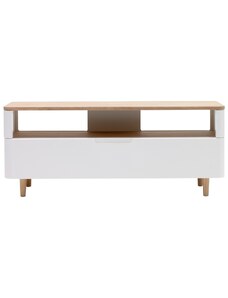 Bílý lakovaný TV stolek Unique Furniture Amalfi 120 x 40 cm