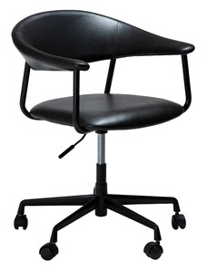 ​​​​​Dan-Form Černá koženková kancelářská židle DAN-FORM Rover