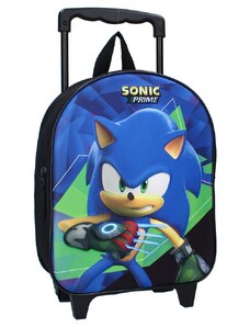 Vadobag Dětský cestovní 3D batůžek na kolečkách Ježek Sonic