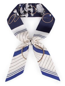 Dámský hedvábný šátek Wittchen, tmavě modro-bílá, hedvábí
