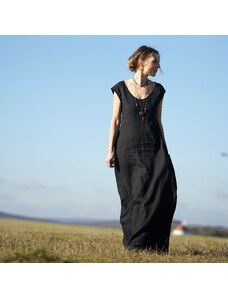 Le-Mi (česká autorská móda) Nokturno - maxi šaty černé