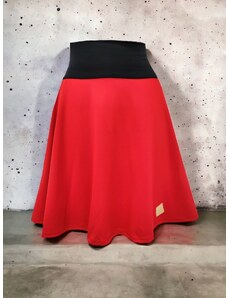 ŠatySukně Červená půlkolová sukně HEIDY