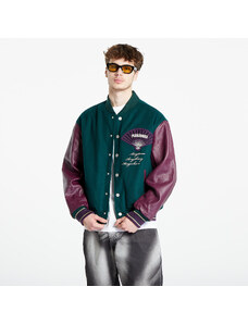 Pánský bomber PLEASURES Fan Varsity Jacket Green