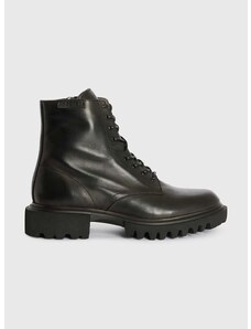 Kožené boty AllSaints Vaughan Boot pánské, černá barva, MF588Z