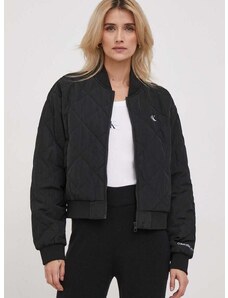 Bomber bunda Calvin Klein Jeans černá barva, přechodná, J20J222587