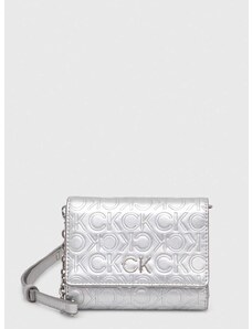 Peněženka Calvin Klein stříbrná barva, K60K611383