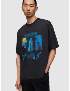 Bavlněné tričko AllSaints Radiance černá barva, s potiskem