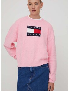 Svetr Tommy Jeans dámský, růžová barva