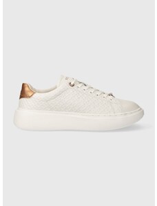 Kožené sneakers boty BOSS Amber bílá barva, 50513433