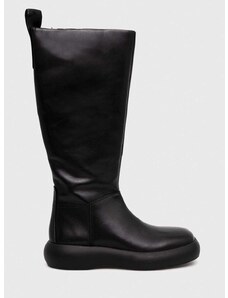Kožené kozačky Vagabond Shoemakers JANICK dámské, černá barva, na platformě, 5439.101.20