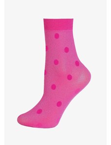 Marilyn Fuchsiové silonkové ponožky Shine Dots