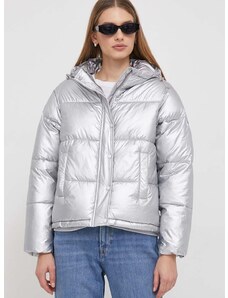 Bunda Pepe Jeans MORGAN SILVER dámská, stříbrná barva, zimní