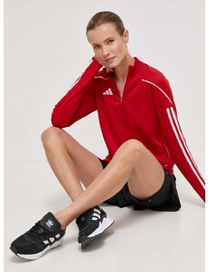 Halenka adidas Performance dámská, červená barva, s aplikací, HS3482