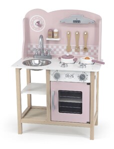 Viga Toys Dřevěná kuchyně s doplňky Viga PolarB, růžová