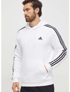 Mikina adidas pánská, bílá barva, s kapucí, s aplikací, IJ6476