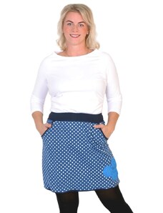 Top Elegant Balonová sukně BRISA / modrá s puntíky