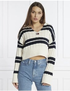 Tommy Jeans Svetr STRIPE EXT | Cropped Fit